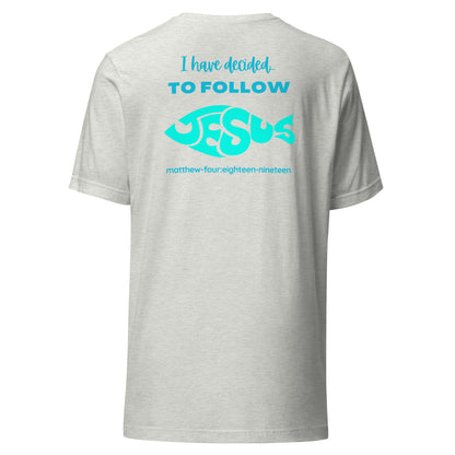 Follow Jesus short sleeve t-shirt ash