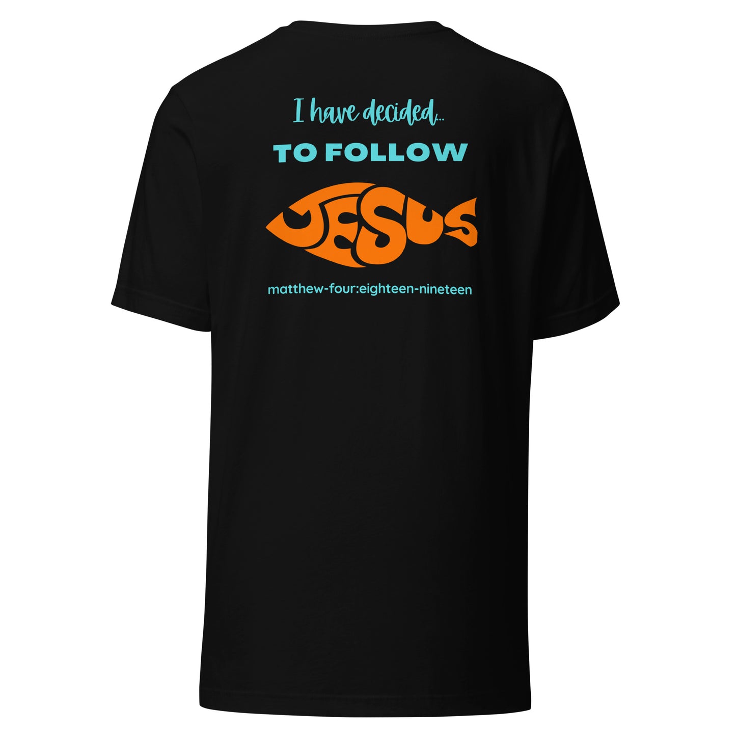 Follow Jesus short sleeve t-shirt black