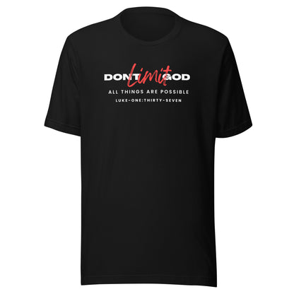 Don’t Limit God short sleeve t-shirt black