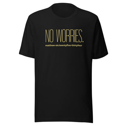 No Worries short sleeve t-shirt black