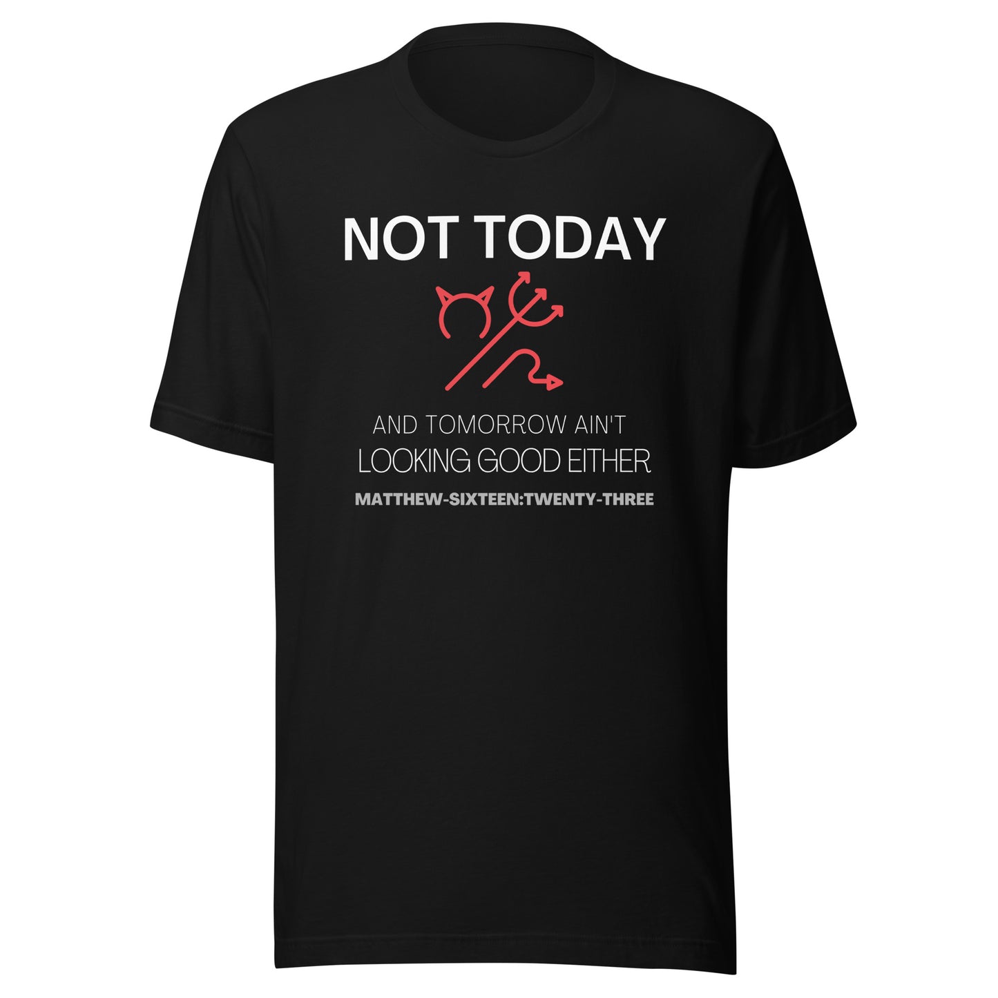 Not Today Satan short sleeve t-shirt black