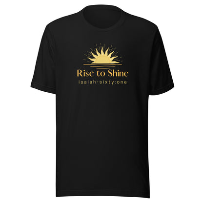 Rise and Shine short sleeve t-shirt black