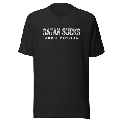 Satan Sucks short sleeve t-shirt black heather