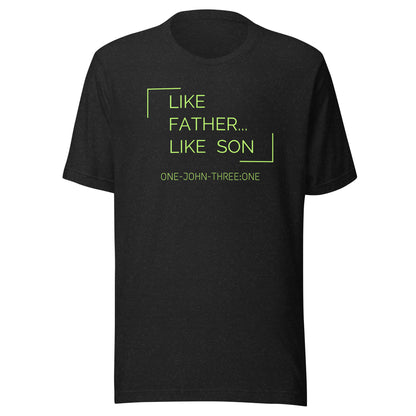 Like Father Like Son short sleeve t-shirt black heather