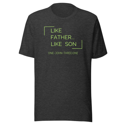 Like Father Like Son short sleeve t-shirt dark gray heather