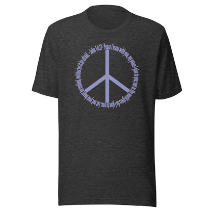 God’s Peace > World Peace short sleeve t-shirt dark gray heather