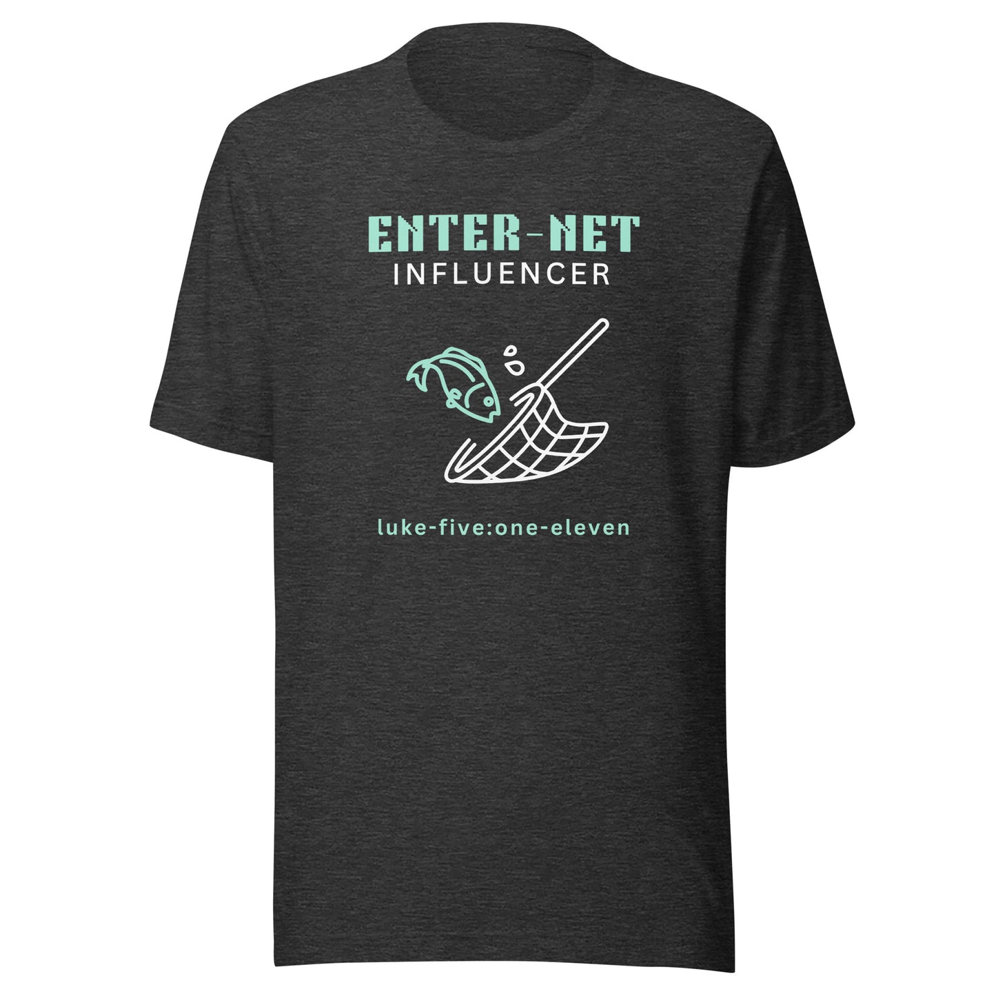 Enter-Net Influencer short sleeve t-shirt dark gray heather