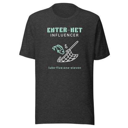 Enter-Net Influencer short sleeve t-shirt dark gray heather