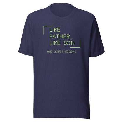 Like Father Like Son short sleeve t-shirt heather midnight navy