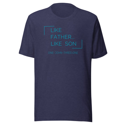 Like Father Like Son short sleeve t-shirt heather midnight navy