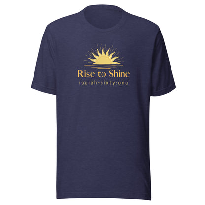 Rise and Shine short sleeve t-shirt heather midnight navy