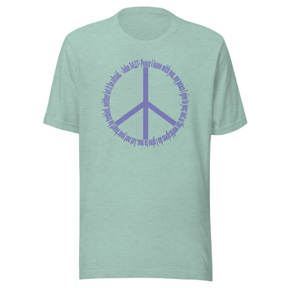 God’s Peace > World Peace short sleeve t-shirt heather prism dusty blue