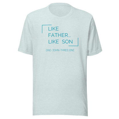 Like Father Like Son short sleeve t-shirt heather prism ice blue