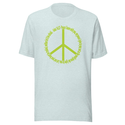 God’s Peace > World Peace short sleeve t-shirt heather prism ice blue