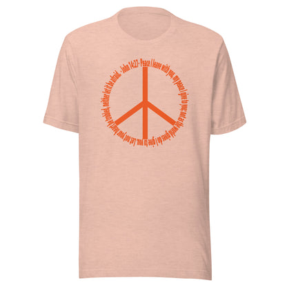 God’s Peace > World Peace short sleeve t-shirt heather prism peach