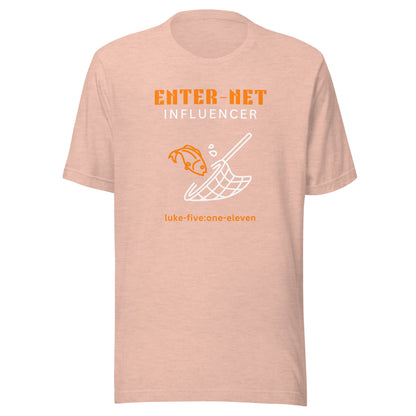 Enter-Net Influencer short sleeve t-shirt heather prism peach