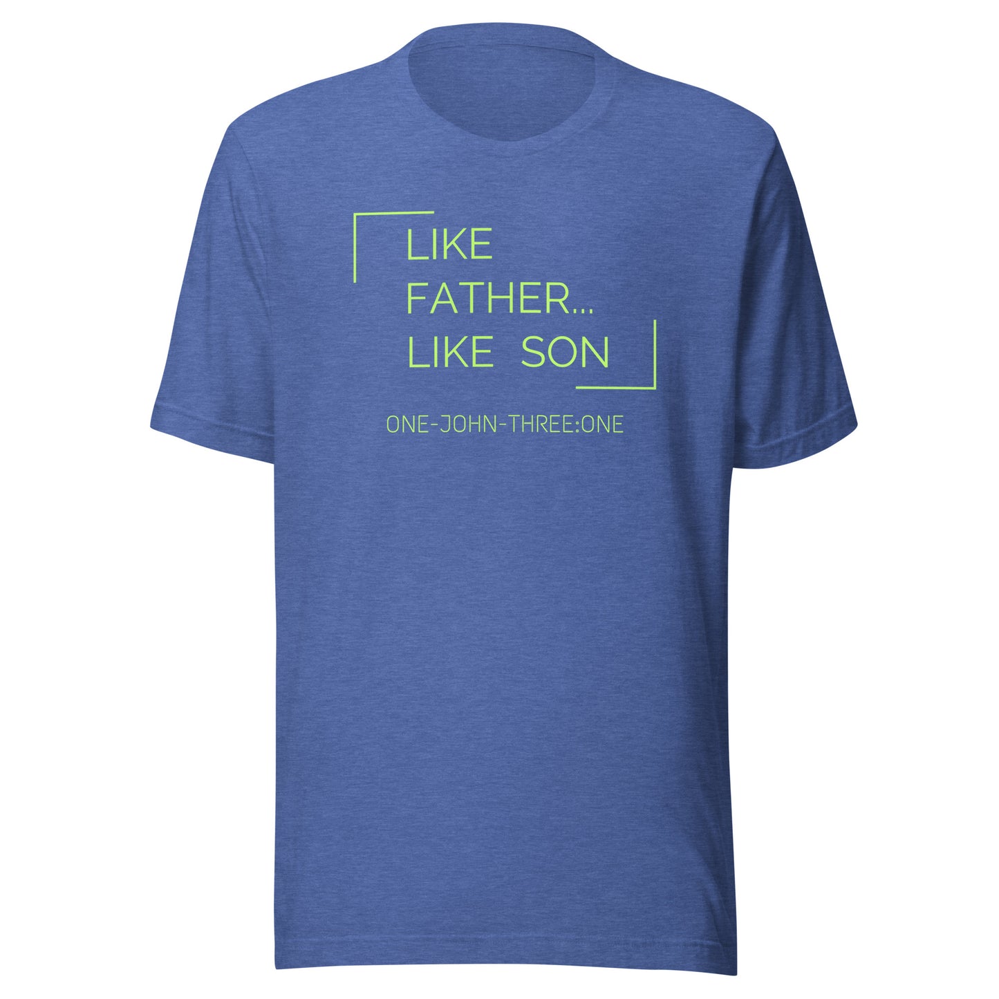 Like Father Like Son short sleeve t-shirt heather true royal