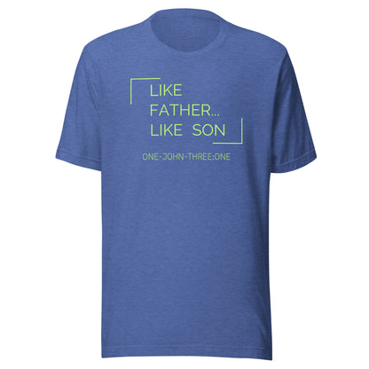 Like Father Like Son short sleeve t-shirt heather true royal