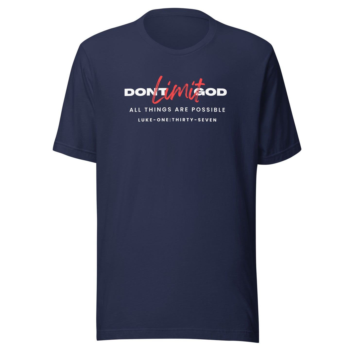 Don’t Limit God short sleeve t-shirt navy