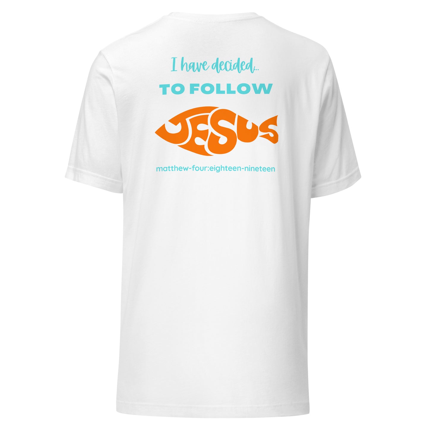 Follow Jesus short sleeve t-shirt white